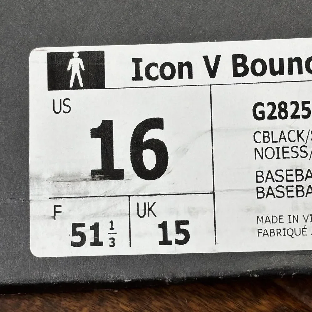 adidas‎ Icon V Bounce Baseball Cleats Shoes Mens Size 16 Black Red Metal G28254